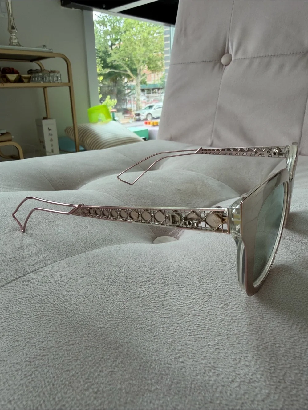 Christian Dior Ladies Diorama 1F Pink Mirror Reflective Cat Eye Sunglasses 🕶️